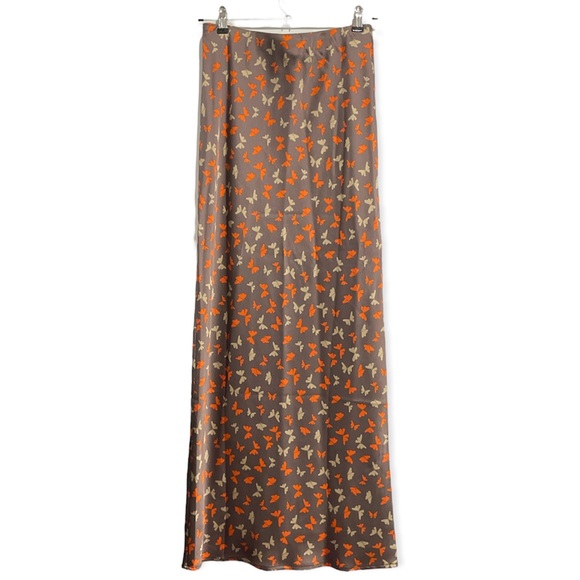 Glassons Butterfly Print Satin Maxi Skirt - Picture 3 of 7